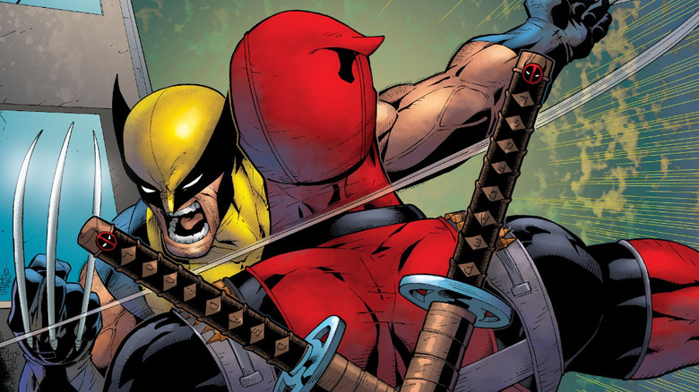 Wolverine cuts Deadpool