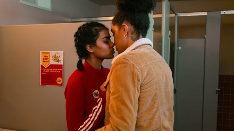 Fabiola and Aneesa kiss