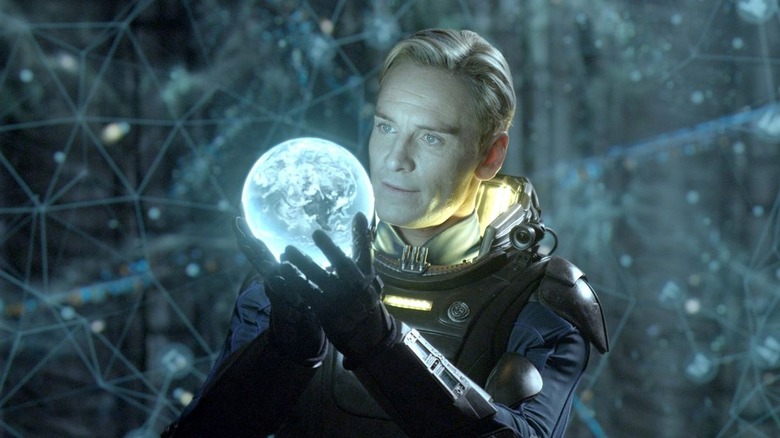 Michael Fassbender looks at orb