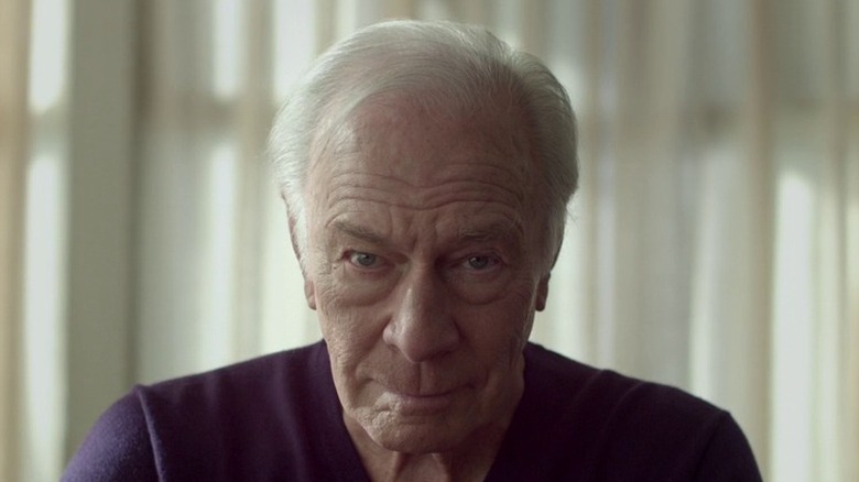 Christopher Plummer looks at camera