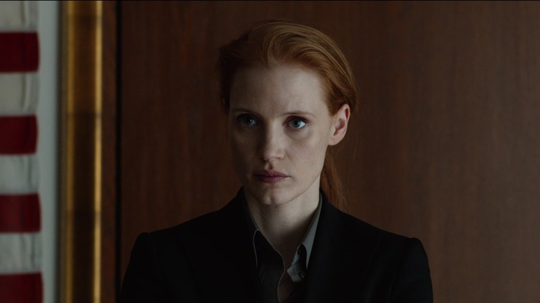 Maya wearing a determined stare in "Zero Dark Thirty" (2012)