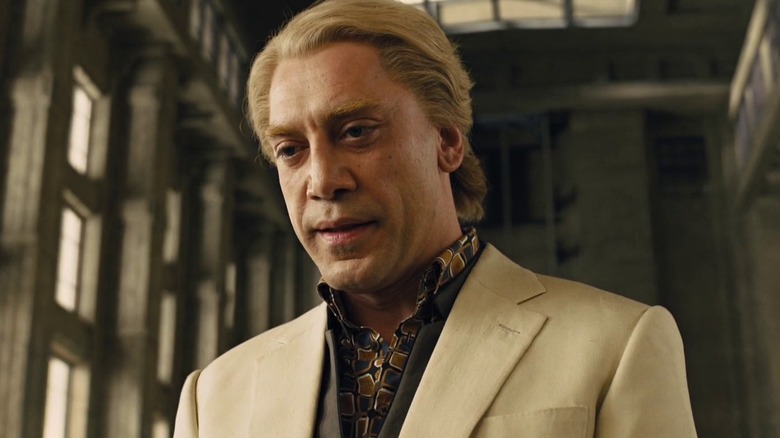 Raoul Silva smirking