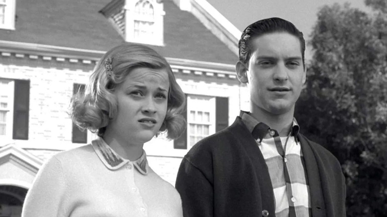 Reese Witherspoon as Mary Sue Parker and Tobey Maguire as Bud Parker in Pleasantville