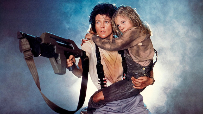 Ellen Ripley protecting Newt