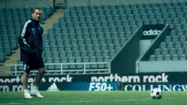 Santiago practicing in empty stadium 