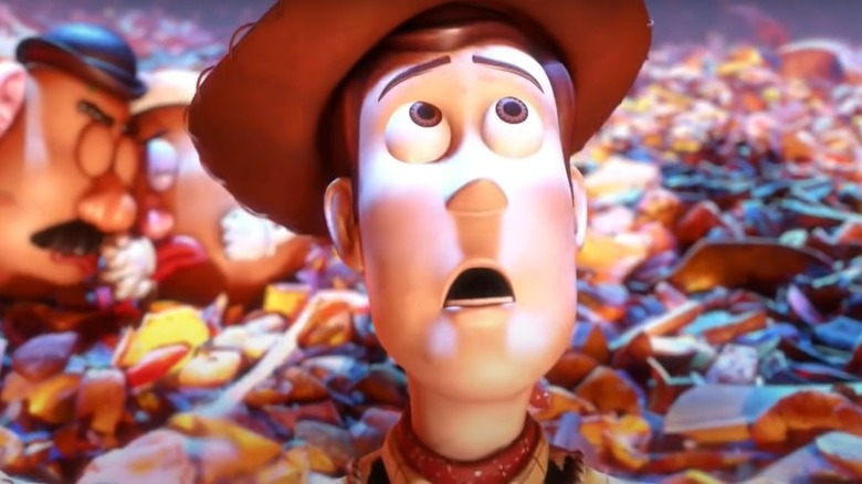 Woody looking up