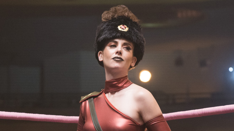 Alison Brie as Soviet pro wrestler