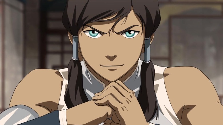 Korra cracking her knuckles