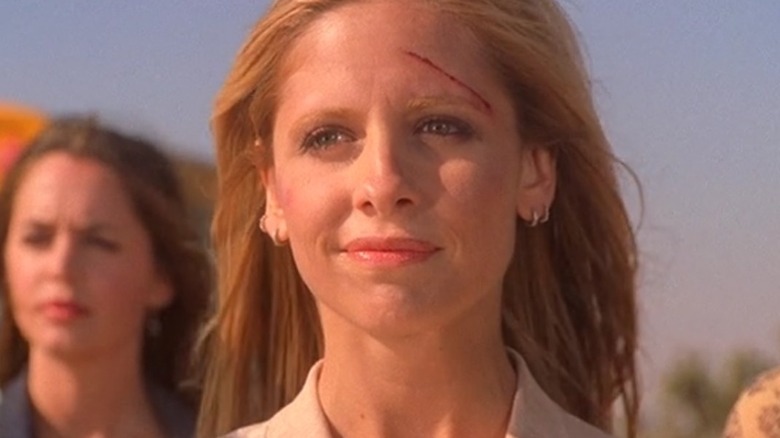 Buffy looking at Sunnydale