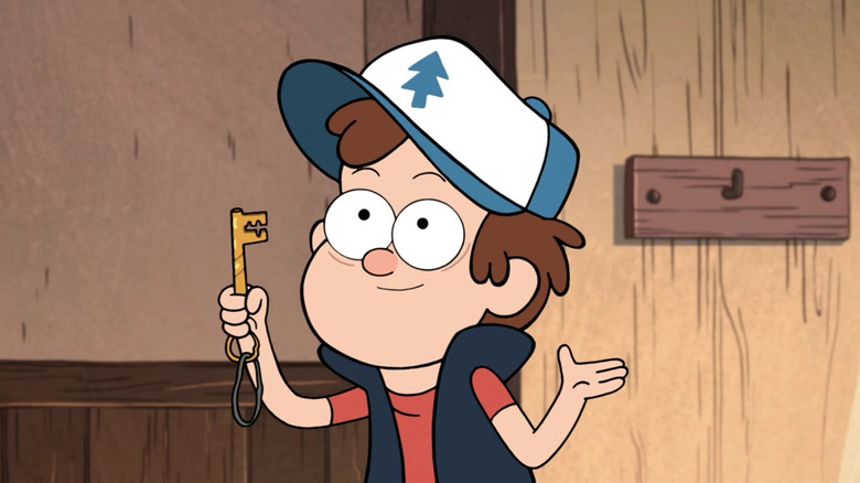 Dipper holding a key