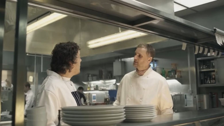 Whites' Roland White and Bib talking in kitchen