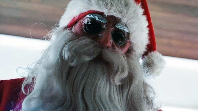 Santa with blackened eyes