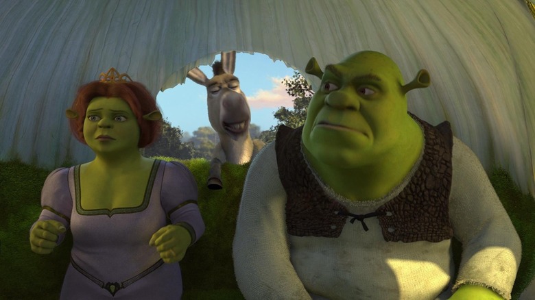 Shrek and Fiona with Donkey