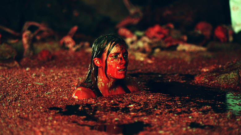 Sarah in pool of blood