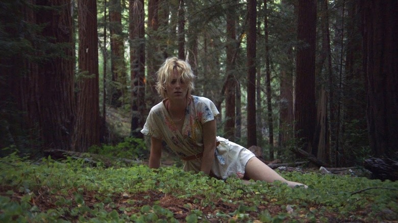 Mackenzie Davis in the woods