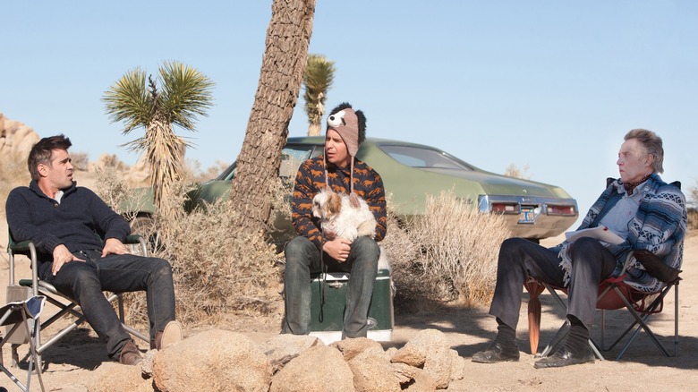 Colin Farrell, Sam Rockwell and Christopher Walken in the desert 