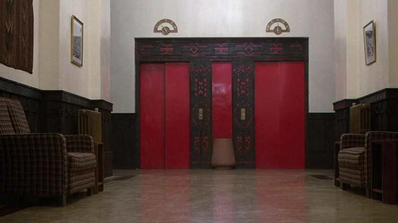 Overlook hotel red elevators