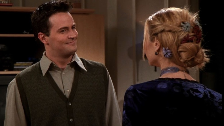 Chandler talking to Phoebe