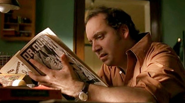 Harvey Pekar reading comics