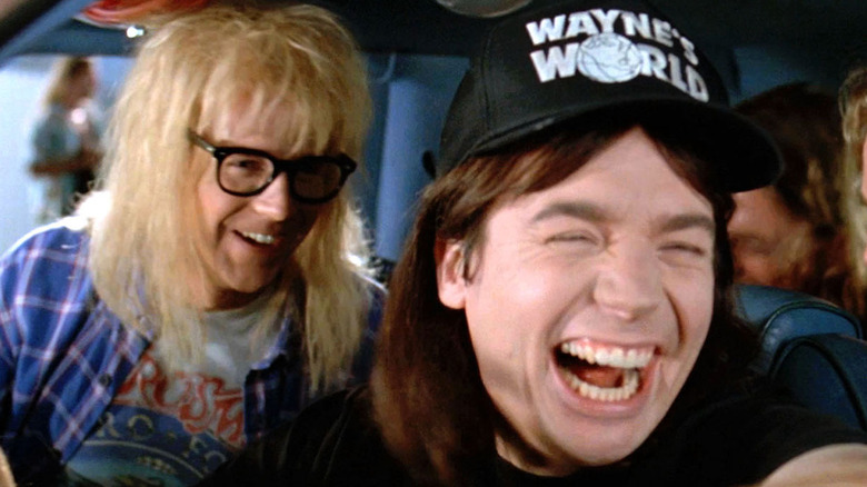 Wayne and Garth laughing