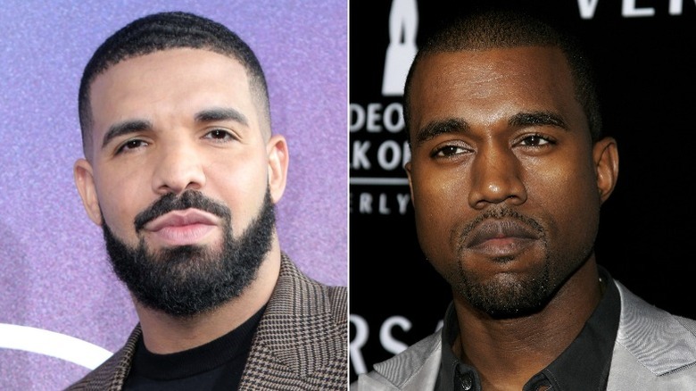 Drake (left) Kanye West (right)