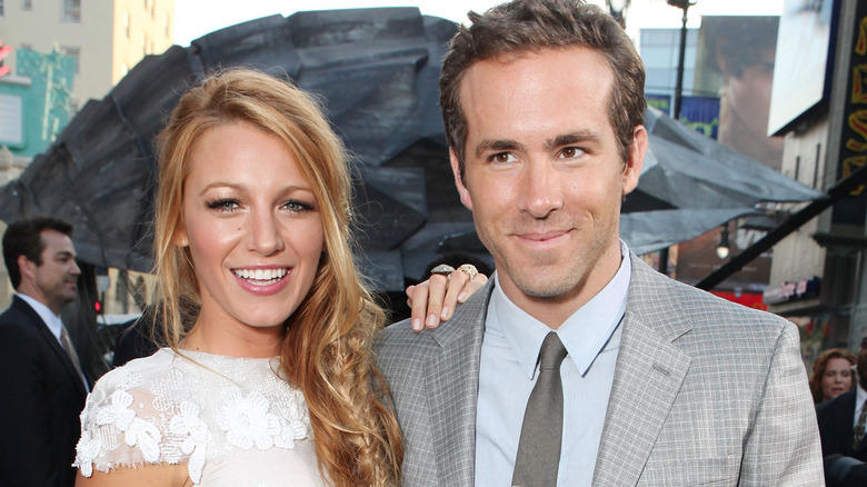 Blake Lively and Ryan Reynolds posing