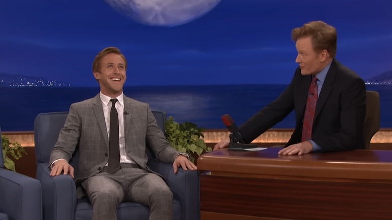 Ryan Gosling talking to Conan O'Brien