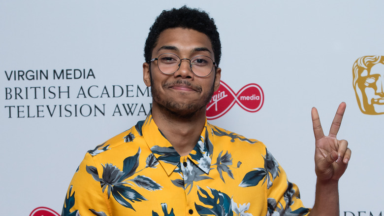 Chance Perdomo making peace sign