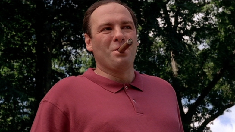 James Gandolfini smoking cigar