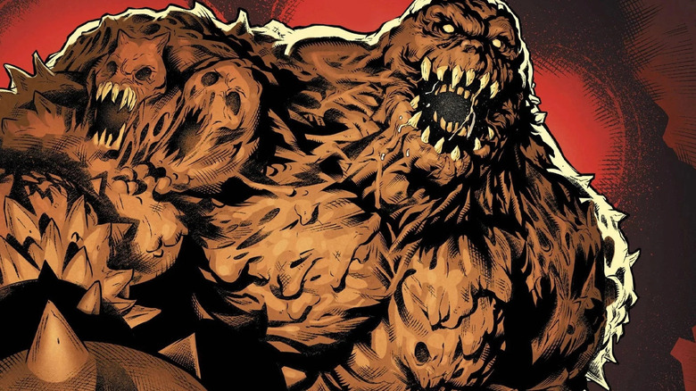 Clayface flexing his disgusting faces