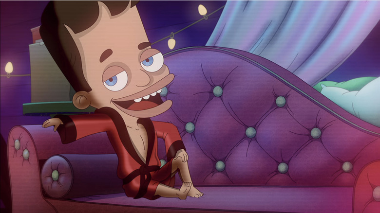 Nick Birch (Nick Kroll) lounges on a couch on "Big Mouth"