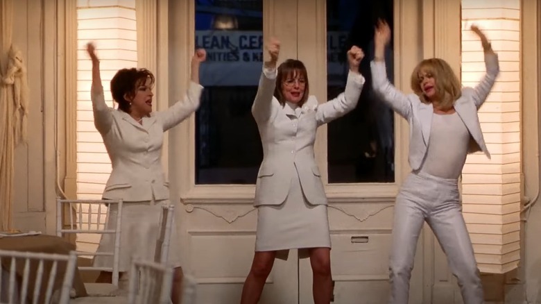 Diane Keaton, Goldie Hawn, and Bette Midler dancing