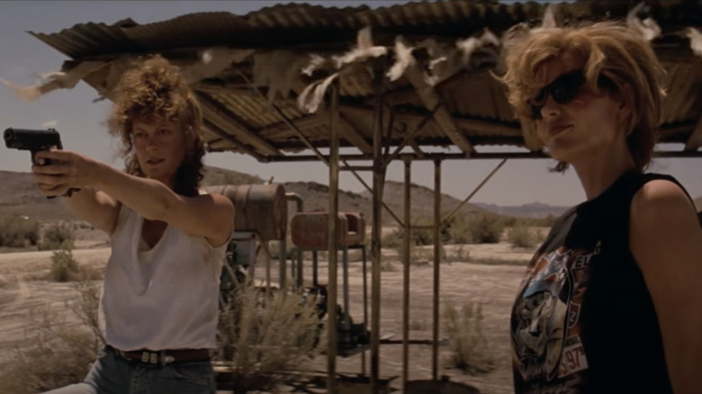 Thelma and Louise force a trucker to apologize