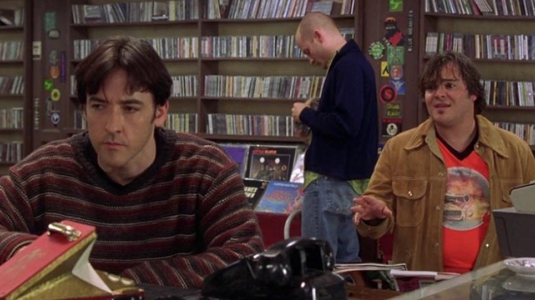 Barry talking to Rob in the record store in "High Fidelity"