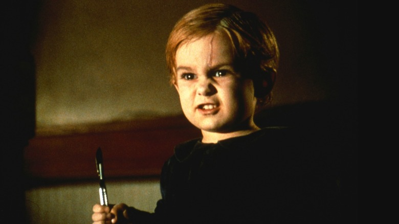 Miko Hughes looking fierce as a child