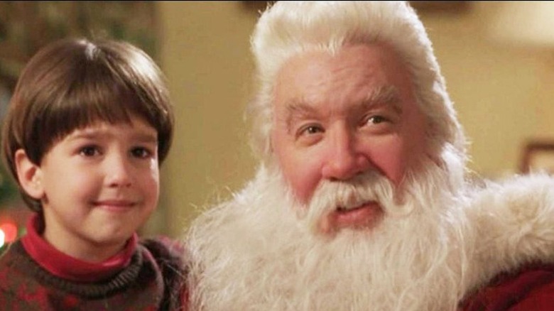 Charlie and Santa smiling