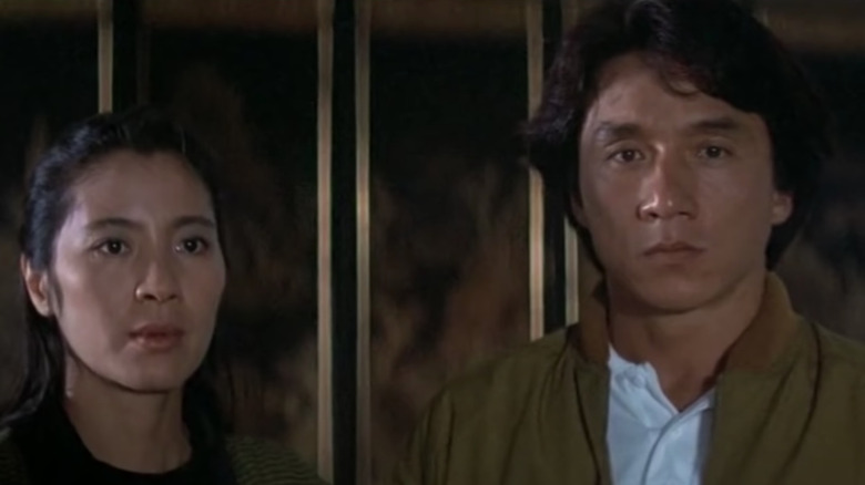 Jackie Chan next to Michelle Yeoh