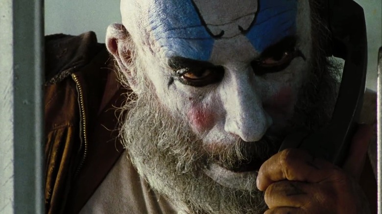 Sid Haig in clown makeup