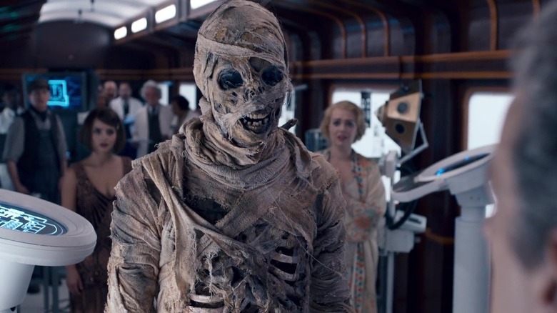 A mummy approaches the doctor