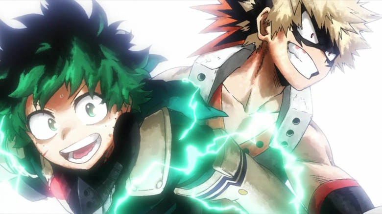 Deku and Bakugo from "My Hero Academia"