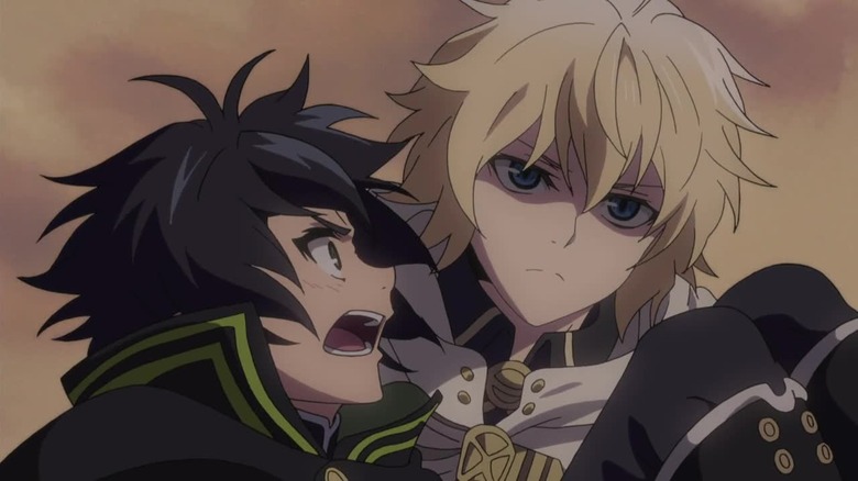 Yuichiro and Mikaela from "Seraph of the End: Vampire Reign"