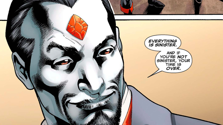 Sinister smirking while he speaks X-Men