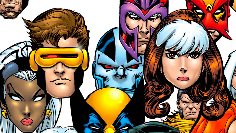 Heads of several X-Men