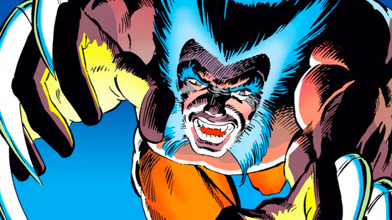 Wolverine lunging with his claws out X-Men