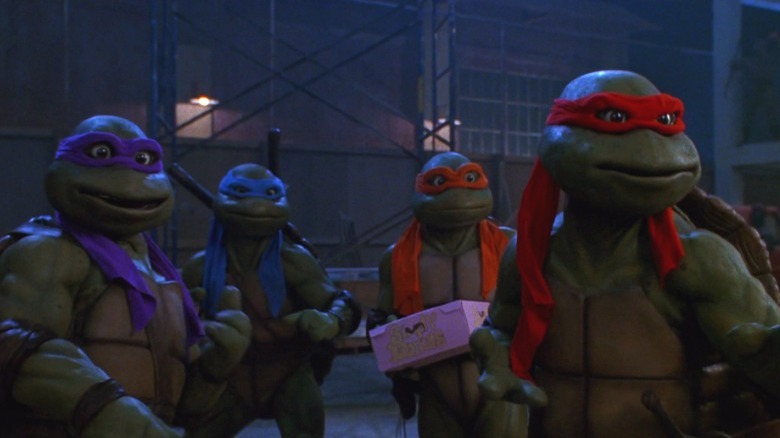 The turtles talking