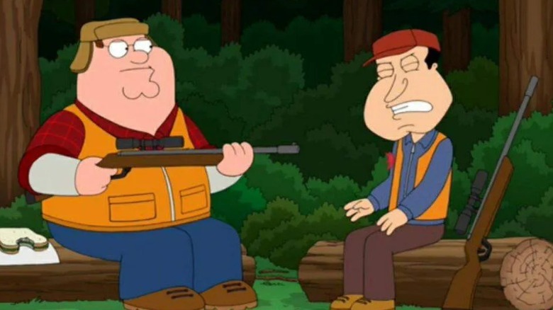 Peter shoots Quagmire