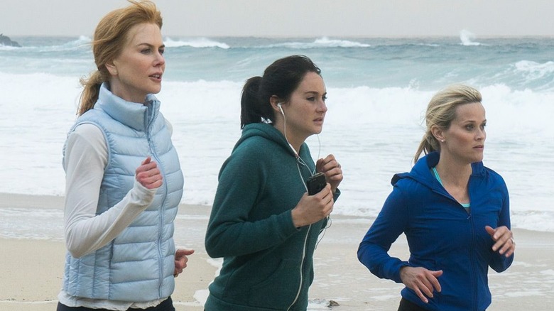 Celeste, Jane and Madeline running