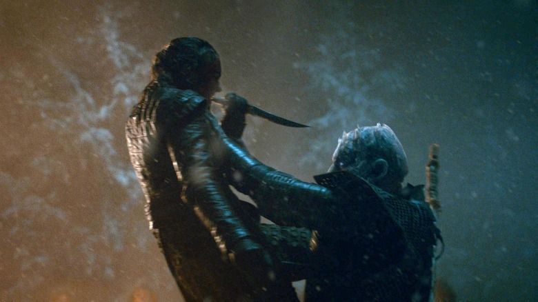 Arya Stark kills the Night King.