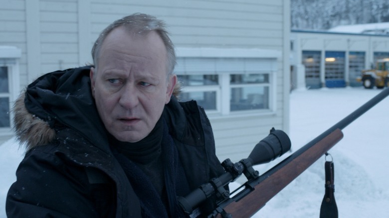 Nils observing in In Order of Disappearance