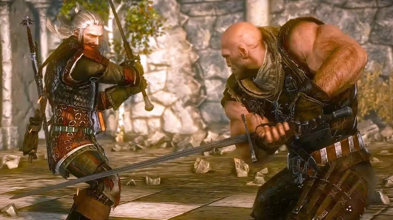 Geralt fighting Letho